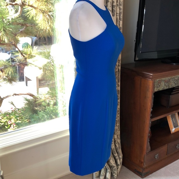 Jovani Royal Blue Grecian Neckline Dress NWOT - Picture 4 of 6